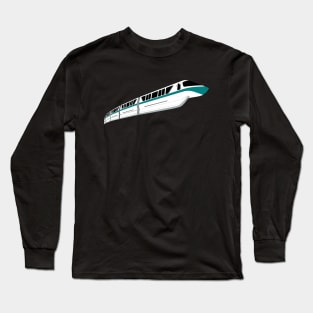 Teal Monorail Long Sleeve T-Shirt